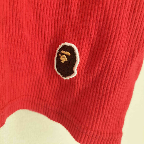 アベイシングエイプ A BATHING APE ロゴ刺繍 リブタンクトップ メンズ ONE SIZE