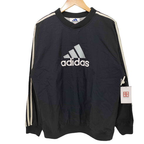 アディダス adidas 90S パフォーマンスロゴ 万国旗タグ デカロゴ刺繍 ナイロンプルオーバー メンズ