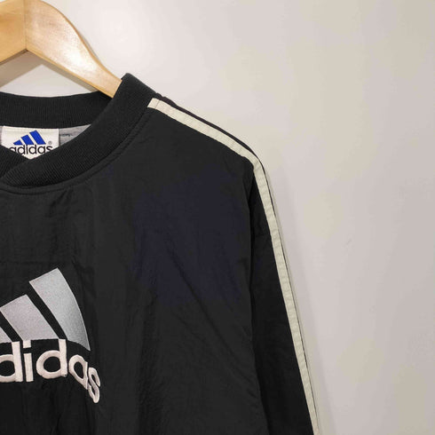アディダス adidas 90S パフォーマンスロゴ 万国旗タグ デカロゴ刺繍 ナイロンプルオーバー メンズ