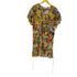 ステラマッカートニー STELLA McCARTNEY 花ペイント柄コットンシルクフリルワンピース レディース 38