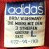 アディダス adidas 60-70S 西ドイツ デサント製 ロゴ刺繍 パイピングライン ハイネック トラックジャケット ジャージ メンズ import:L