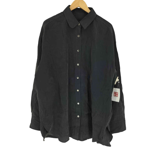 ページボーイ PAGEBOY シルキー レーヨン ルーズ SH オーバーサイズ シャツ レディース FREE