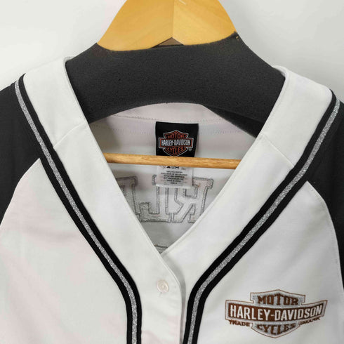 ハーレーダビッドソン HARLEY-DAVIDSON S/S 両面刺繍 ベースボールシャツ レディース