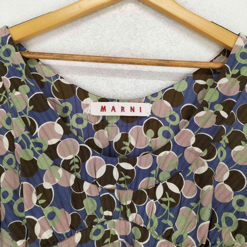 マルニ MARNI サイドドローコード総柄ブラウス レディース 40