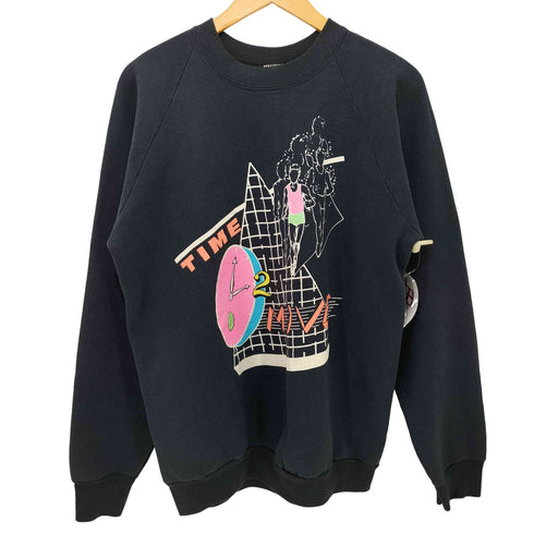 フルーツオブザルーム FRUIT OF THE LOOM 80-90s USA製 コットンポリ 前面プリント 裏起毛スウェットプルオーバー メンズ import:XL
