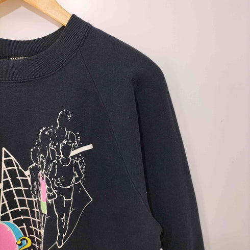 フルーツオブザルーム FRUIT OF THE LOOM 80-90s USA製 コットンポリ 前面プリント 裏起毛スウェットプルオーバー メンズ import:XL