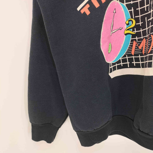 フルーツオブザルーム FRUIT OF THE LOOM 80-90s USA製 コットンポリ 前面プリント 裏起毛スウェットプルオーバー メンズ import:XL