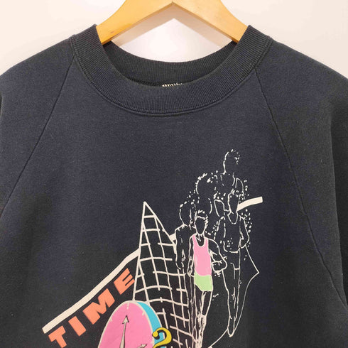 フルーツオブザルーム FRUIT OF THE LOOM 80-90s USA製 コットンポリ 前面プリント 裏起毛スウェットプルオーバー メンズ import:XL