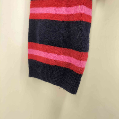 ギャップ Gap 24AW CASHSOFT POLO NAVY PINK STRI ボーダー クロップド ポロ ニット レディース import:XL