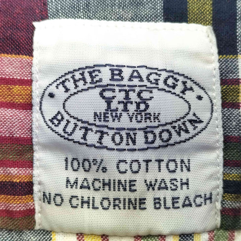 バギー THE BAGGY チェック ボダンダウンシャツ メンズ JPN:L