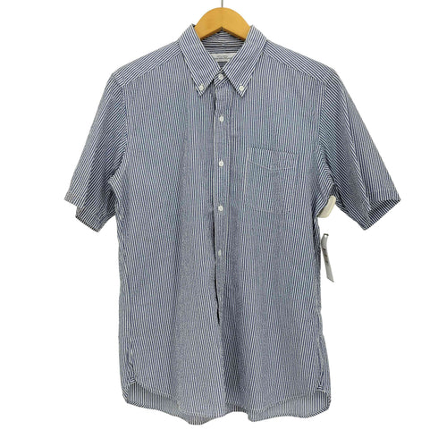 グリーンレーベルリラクシング GREEN LABEL RELAXING ストライプ シアサッカー ボタンダウンシャツ メンズ JPN:L