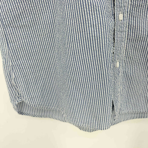 グリーンレーベルリラクシング GREEN LABEL RELAXING ストライプ シアサッカー ボタンダウンシャツ メンズ JPN:L