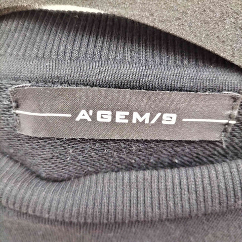 エージェムナイン AGEM/9 ZIPデザイン クルーネックスウェット レディース FREE
