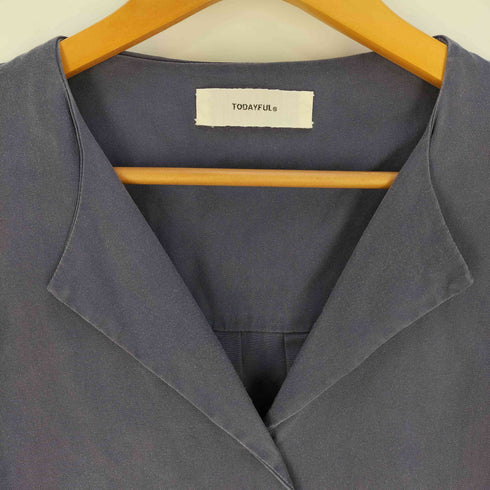 トゥデイフル TODAYFUL Collarless Rough Shirts カラーレスラフシャツ レディース FREE
