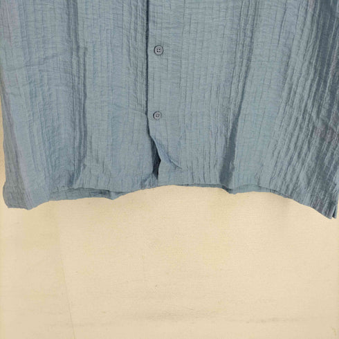 ザラ ZARA RAISED JACQUARD SHIRT レリーフ柄ジャカードシャツ メンズ USA M