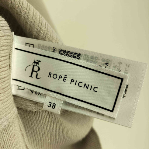 ロペピクニック Rope Picnic 25SS アンジェリーナ7分袖パールドルマンニット レディース JPN:38