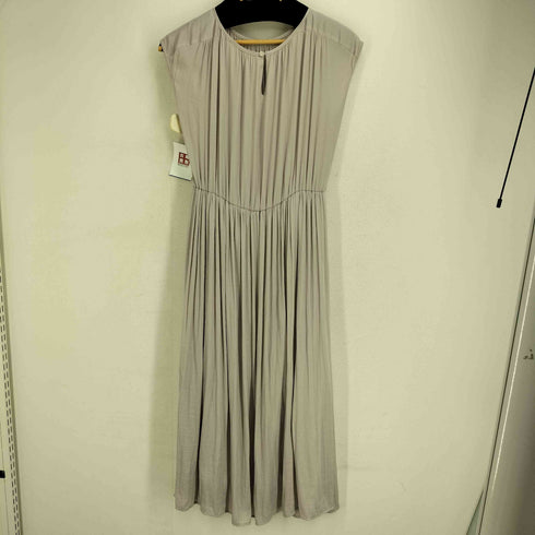 ナチュラルビューティーベーシック NATURAL BEAUTY BASIC 21ss 割繊サテンギャザーワンピース レディース JPN:M