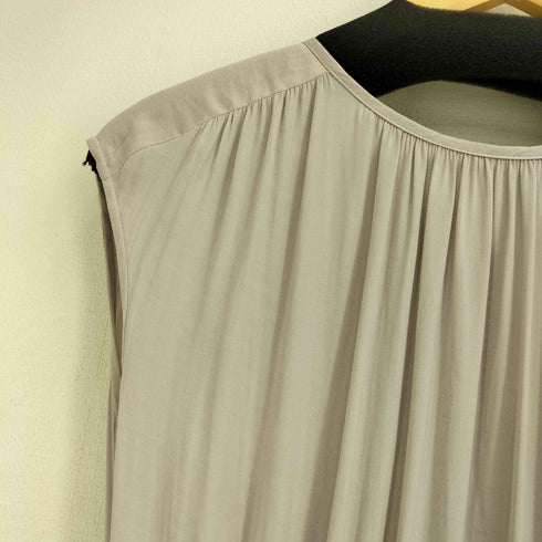 ナチュラルビューティーベーシック NATURAL BEAUTY BASIC 21ss 割繊サテンギャザーワンピース レディース JPN:M