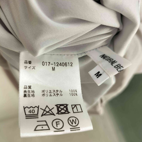 ナチュラルビューティーベーシック NATURAL BEAUTY BASIC 21ss 割繊サテンギャザーワンピース レディース JPN:M