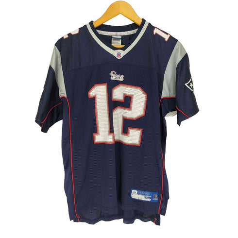 リーボック Reebok PATRIOTS BRADY 12 ゲームシャツ メンズ JPN:XL