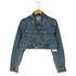 ザラ ZARA ジップアップ クロップド デニムジャケット レディース import:XS
