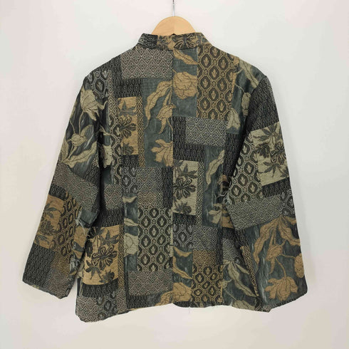 Tudor Court ゴブラン ノーカラー パッチワークジャケット レディース import:L