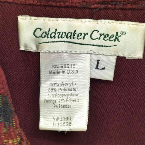 コールドウォータークリーク Coldwater Creek USA製 ゴブラン織り 花柄 ジャケット レディース import:L