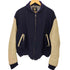 ゴールデンベアー Golden bear 60S USA製 黒タグ 棒TALON ジップ 袖 レザー ウール スタジャン メンズ import:XL