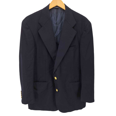 ポロバイラルフローレン Polo by RALPH LAUREN 80-90S 三角タグ 金ボタン 紺ブレ ブレザー 2B テーラードジャケット メンズ