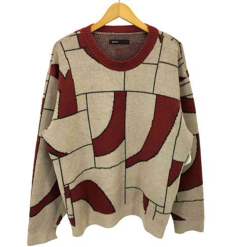 ゼロエイトサーカス 08sircus 18AW 総柄 クルーネック ニット メンズ