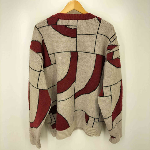 ゼロエイトサーカス 08sircus 18AW 総柄 クルーネック ニット メンズ