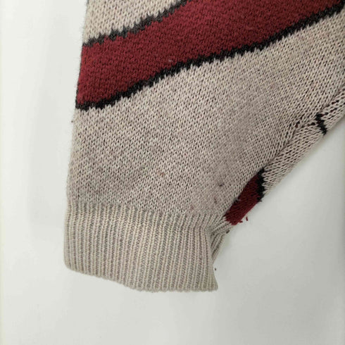 ゼロエイトサーカス 08sircus 18AW 総柄 クルーネック ニット メンズ