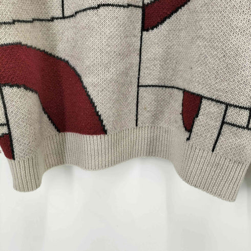 ゼロエイトサーカス 08sircus 18AW 総柄 クルーネック ニット メンズ