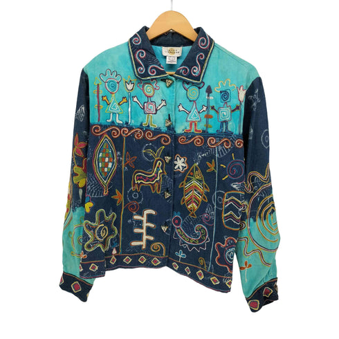 SANDY STARKMAN 刺繍 ワークジャケット レディース import:L