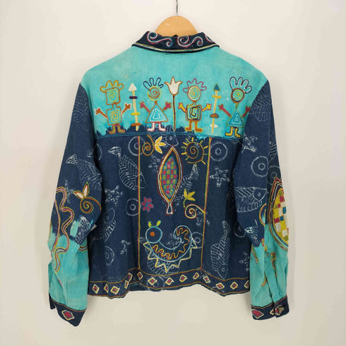 SANDY STARKMAN 刺繍 ワークジャケット レディース import:L