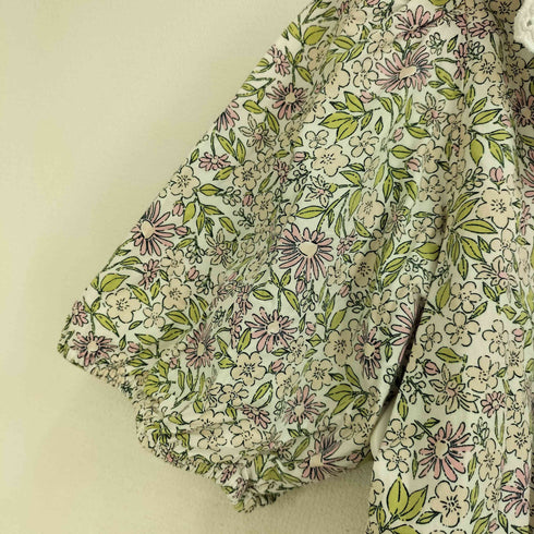 ザラ ZARA 花柄 ピーターパンカラー フリルブラウス レディース USA S