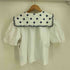 ザラ ZARA EMBROIDERED POPLIN TOP エンブロイダリー ビックカラー ポプリン ブラウス レディース USA S