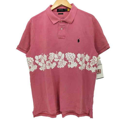 ポロラルフローレン POLO RALPH LAUREN インド製 ポニー刺繍 アロハプリント S/S 鹿の子 ポロシャツ メンズ LG
