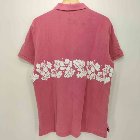 ポロラルフローレン POLO RALPH LAUREN インド製 ポニー刺繍 アロハプリント S/S 鹿の子 ポロシャツ メンズ LG