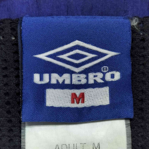 アンブロ UMBRO ロゴ刺繍 裾ドローコード 裏地メッシュ ナイロンジャケット メンズ import:M
