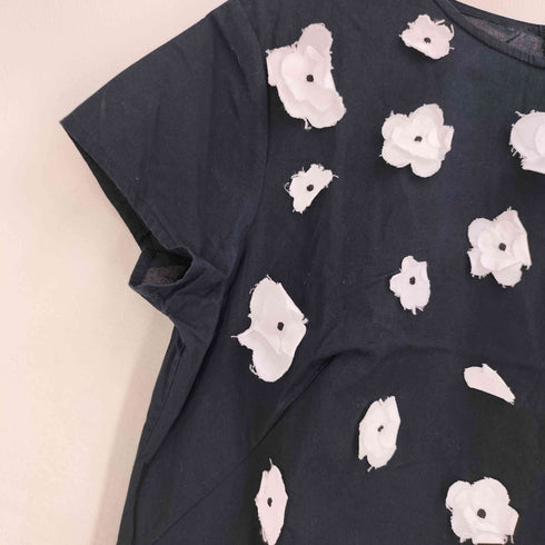 アニエスベー agnes b. PARIS 花柄 チュニック半袖ワンピース レディース 40