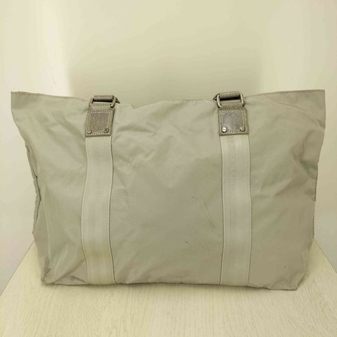 ロンシャン LONGCHAMP ロゴ刻印 レザー パッチ ナイロン トート バッグ レディース