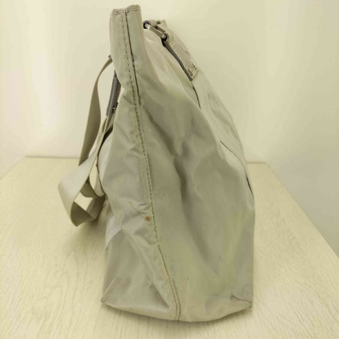 ロンシャン LONGCHAMP ロゴ刻印 レザー パッチ ナイロン トート バッグ レディース