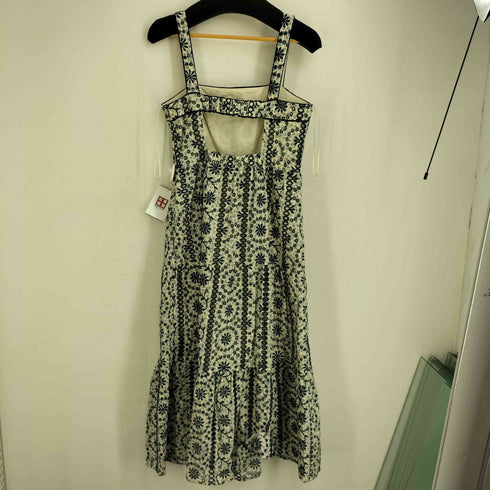 ザラ ZARA 花柄 エンブロイダリー ロング フレア ノースリーブワンピース レディース USA M