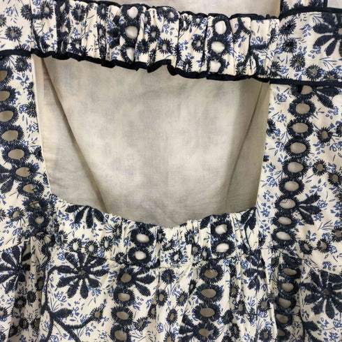 ザラ ZARA 花柄 エンブロイダリー ロング フレア ノースリーブワンピース レディース USA M
