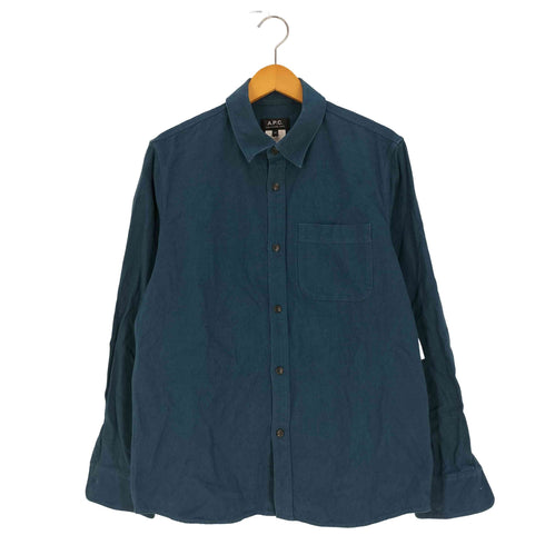 アーペーセー A.P.C. チュニジア製 コットンリネン レギュラーカラーシャツ メンズ import:M