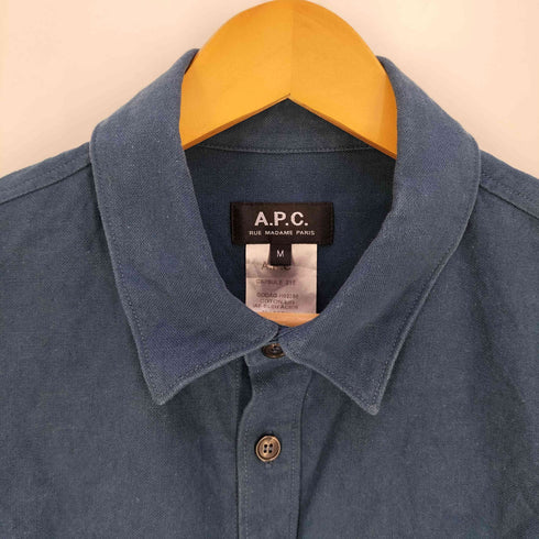 アーペーセー A.P.C. チュニジア製 コットンリネン レギュラーカラーシャツ メンズ import:M