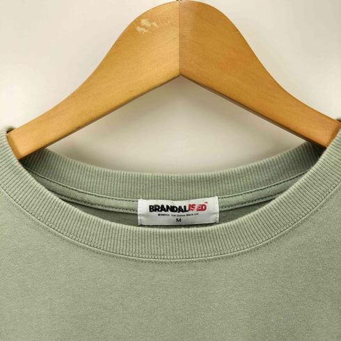 BRANDALISED グラフィック アーティスト エンボス クルーネック スリット Tシャツ レディース JPN:M