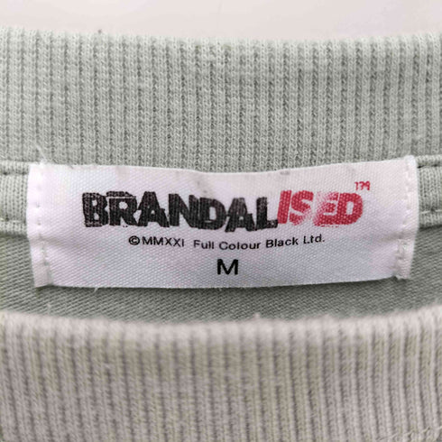 BRANDALISED グラフィック アーティスト エンボス クルーネック スリット Tシャツ レディース JPN:M