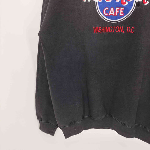 ハードロックカフェ Hard Rock Cafe 90s USA製 フロント刺繍クルーネックトレーナー メンズ L